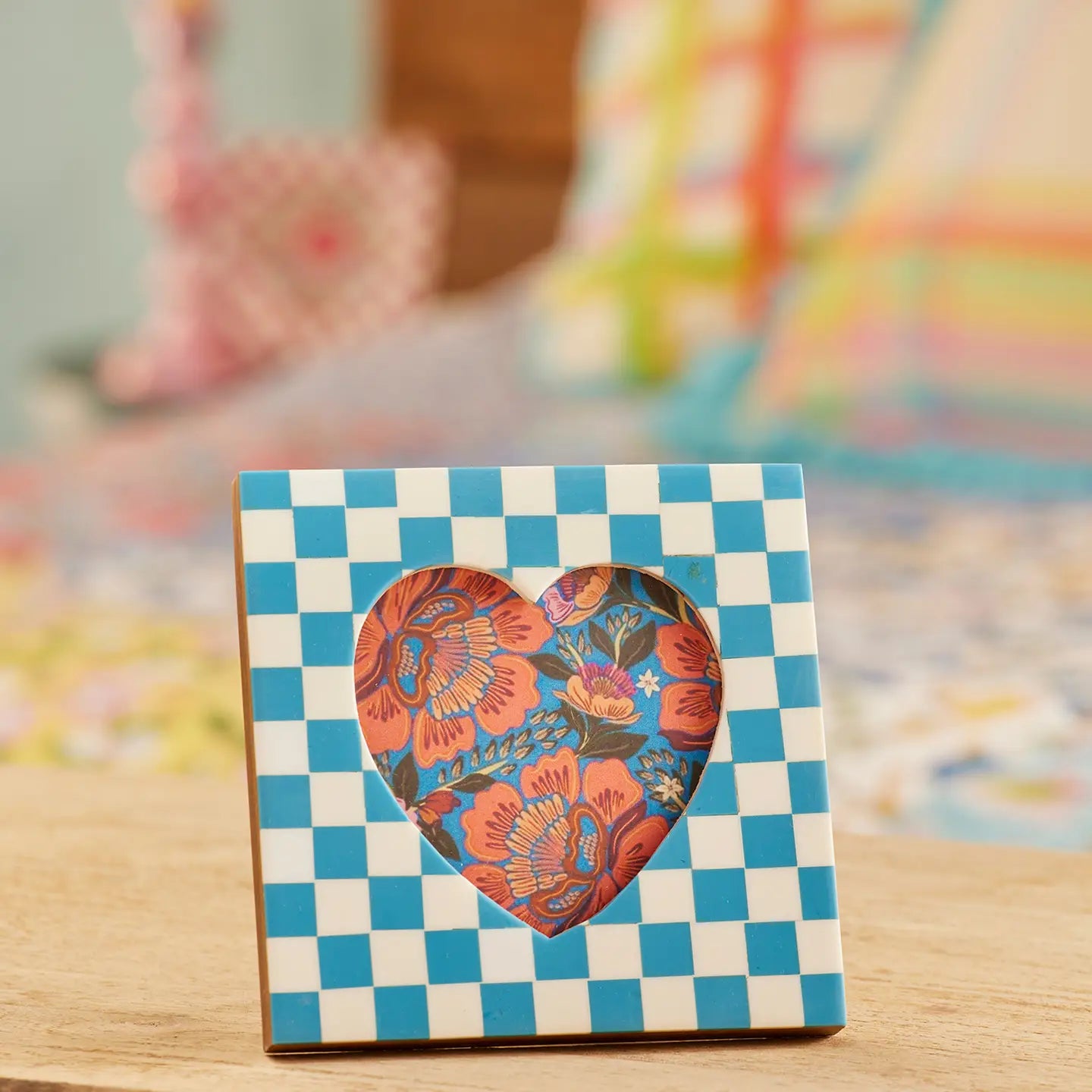 Check Heart Photo Frame