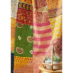 Vintage Kantha Patchwork Throw