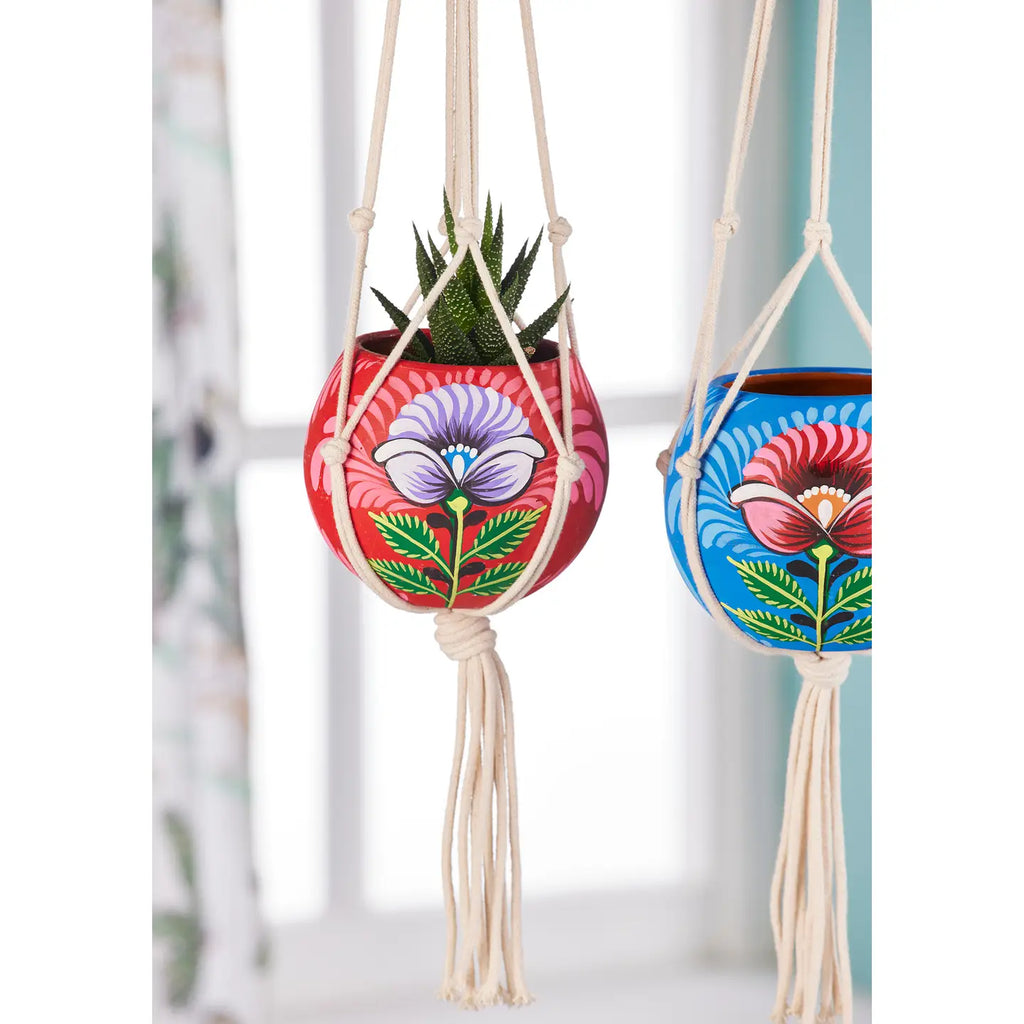 Hand painted Hanging Planter