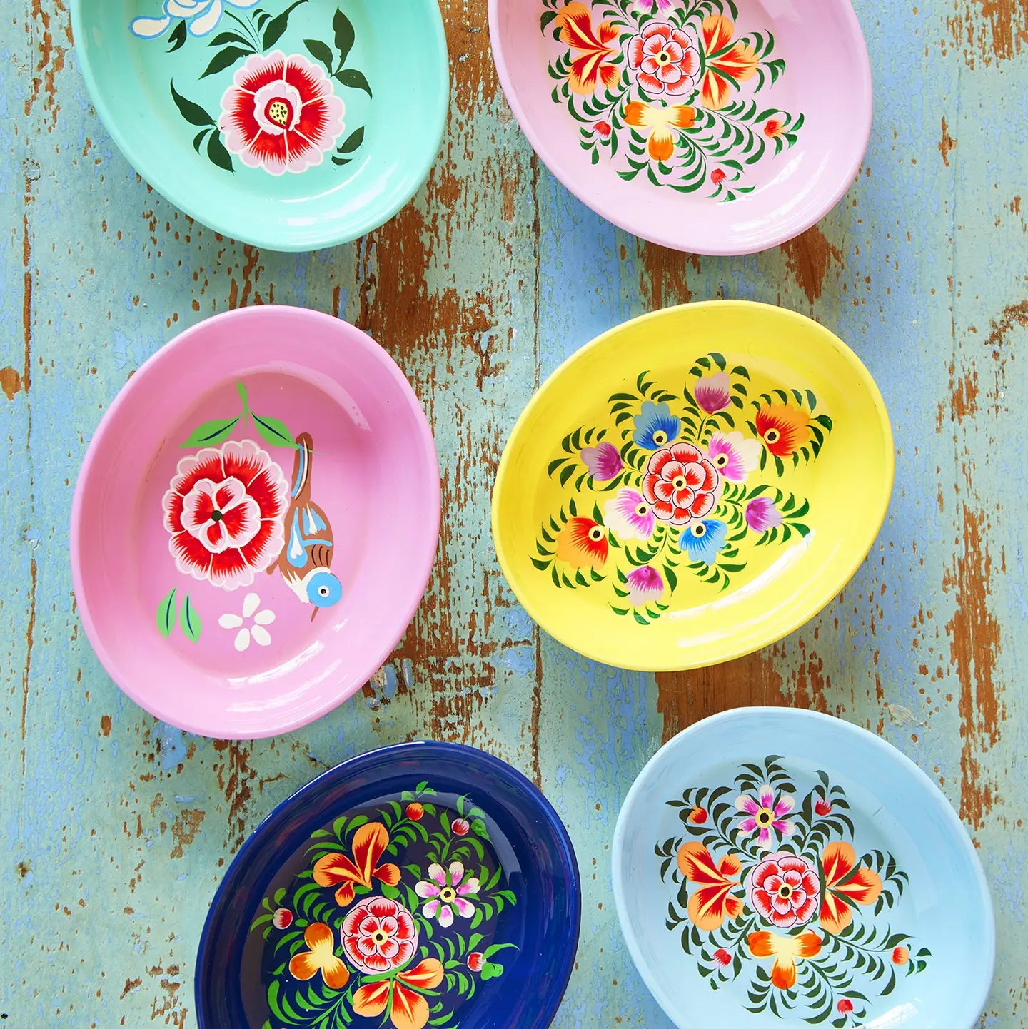 Hand Painted Oval Trinket Dish