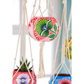 Hand painted Hanging Planter