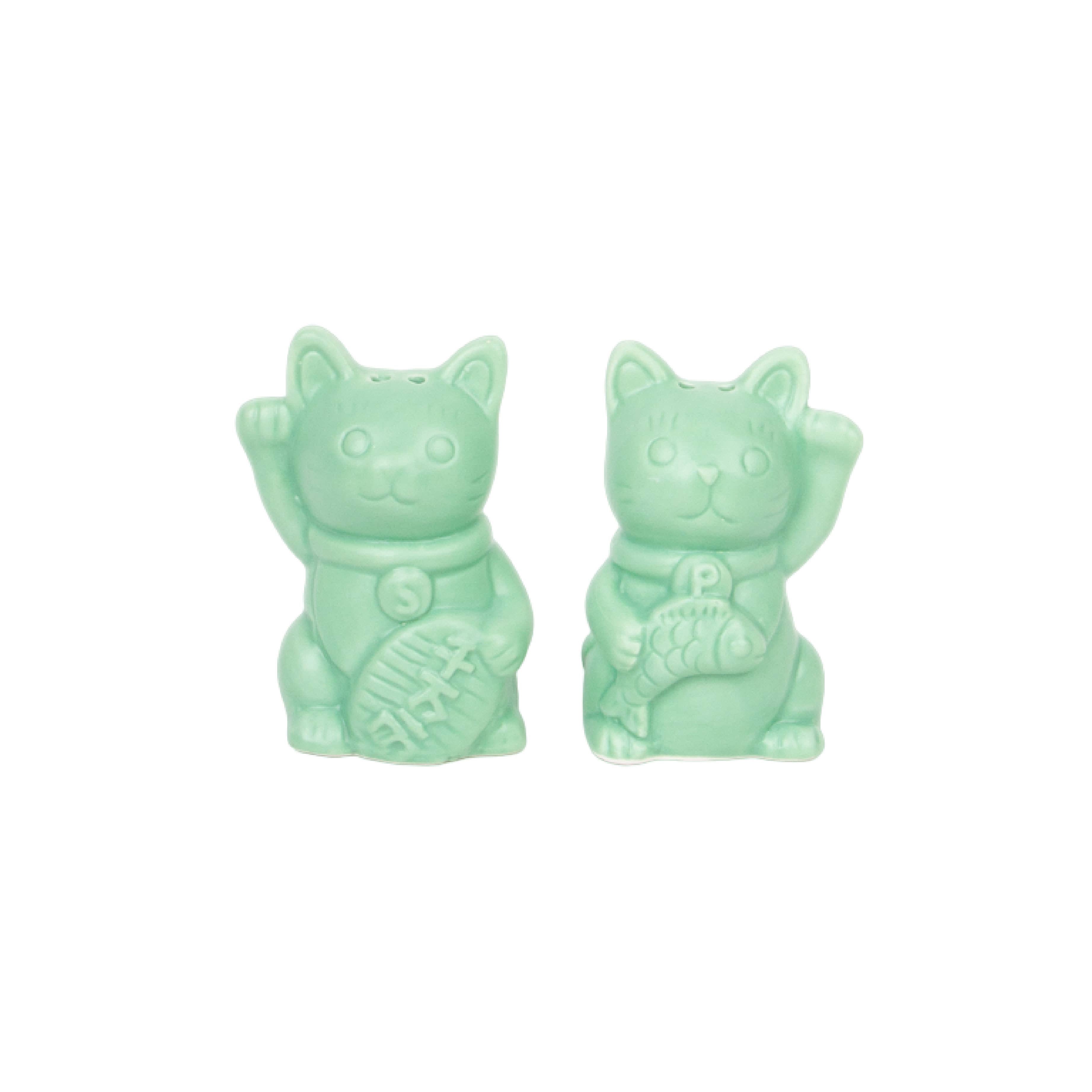 Lucky Cat Salt & Pepper Shaker Set