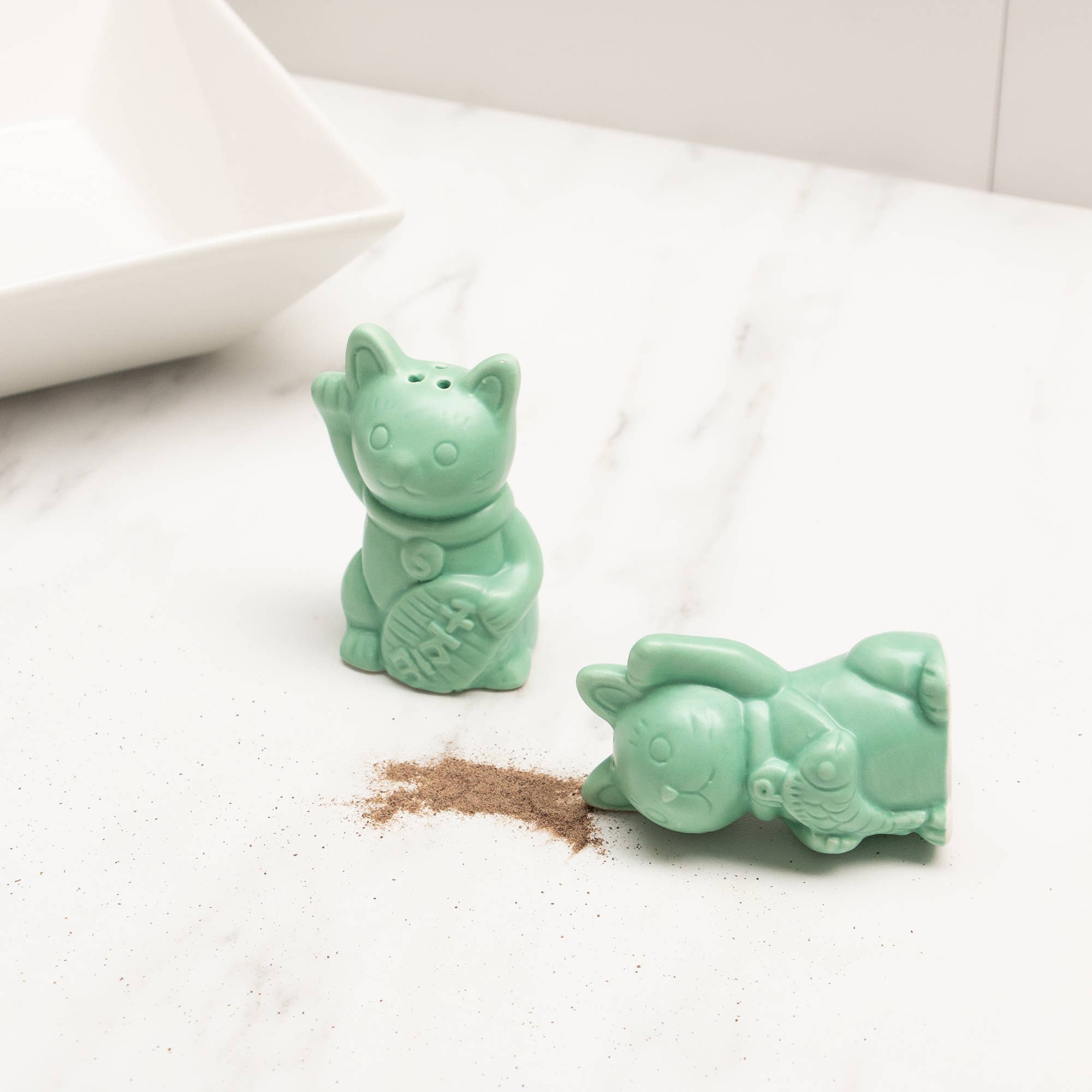 Lucky Cat Salt & Pepper Shaker Set