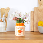 Peach Jam Jar Vase